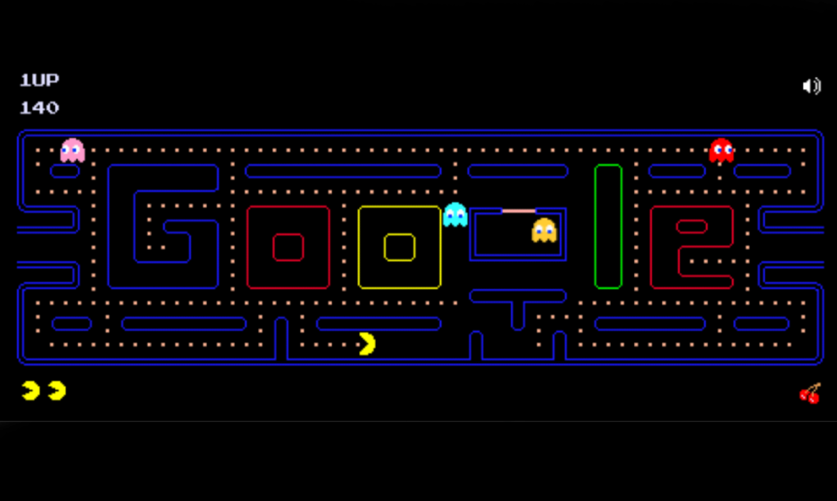 Jogo do Pac-man em parceria com a Google