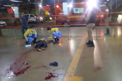Briga: Morador de rua é esfaqueado próximo a Rodoviária -  (crédito: ReproduÃ§Ã£o/redes sociais)