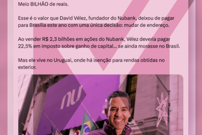 A maioria dos posts alega que o empresário teria economizado R$ 500 milhões em impostos no Brasil ao se mudar para o Uruguai, o que não é inteiramente verdadeiro -  (crédito: Reprodução/Comprova)