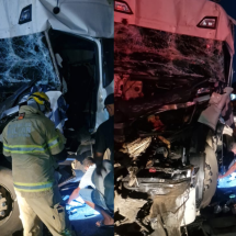 MG: colisão entre carretas deixa um morto na BR-262 nesta madrugada - Redes Sociais/Reprodução