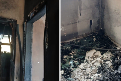 Faísca de ventilador causa incêndio em Ribeirão das Neves -  (crédito: Divulgação/CBMMG)