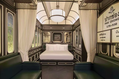 Um resort de luxo, projetado dentro de vagões de trens na Tailândia, ganhou destaque na mídia  e está deixando alguns turistas babando pelo lugar. -  (crédito: divulgação)