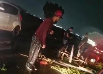 Acidente ocorreu na MG-223, entre Caldas Novas e Araguari, durante chuva -  (crédito: Redes Sociais/Reprodução)