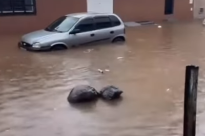 Em Montes Claros diversas ruas ficaram alagadas -  (crédito: Reprodução/Redes Sociais )