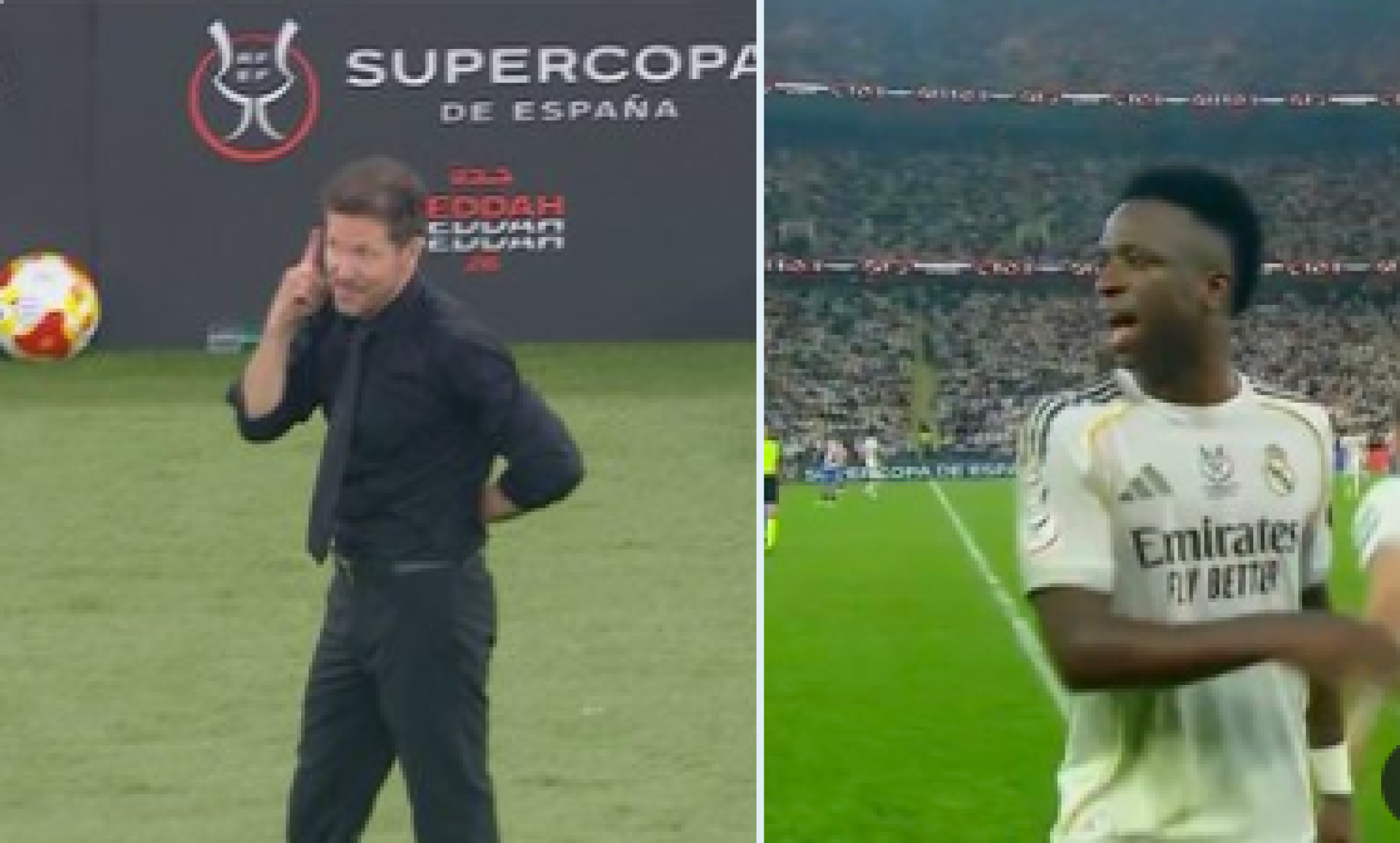 Vini Jr. reage a provocação de Simeone e discussão agita clássico espanhol - No Ataque Internacional