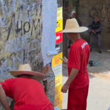 BH: forças de segurança cobrem símbolos de facções no Aglomerado da Serra - Victor Laia / Sejusp-MG / Divulga&ccedil;&atilde;o