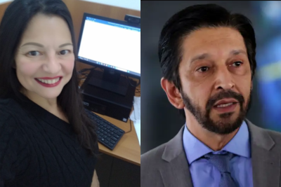 Janaína Reis e o irmão, Ricardo Nunes -  (crédito: Reprodução Redes Sociais/Wilson Dias - Agência Brasil)