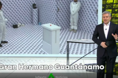 Telejornal espanhol La Sexta se referiu ao Quarto Branco, do BBB, como 'Gran Hermano Guantánamo', em referência à prisão na Baía de Guantánamo, em Cuba -  (crédito: La Sexta/Reprodução)