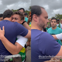 Carlos Bolsonaro se junta à caminhada de Nikolas rumo a Brasília - Reprodução/Redes Sociais