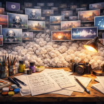 O olhar autoral em meio ao lixo digital - Imagem criada por IA