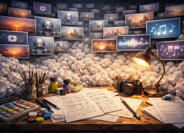 Se o ato criativo significasse apenas gerar algo novo em escala, a inteligência artificial já teria resolvido o problema -  (crédito: Imagem criada por IA)