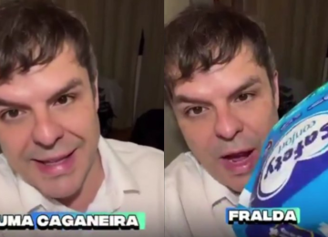 Vereador Adrilles diz que vai de fraldas para caminhada de Nikolas -  (crédito: Reprodução/Redes Sociais)