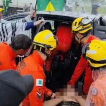 Raio atinge bolsonaristas em ato de Nikolas em Brasília - Reprodução/Redes Sociais