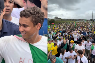 Nikolas chega a Brasília neste domingo e encerra caminhada com ato político -  (crédito: Reprodução/Redes Sociais)