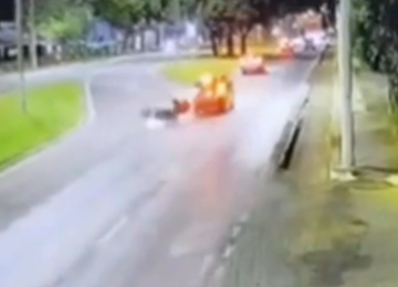 Homem que atropelou entregador vai responder por homicídio e mais 2 crimes -  (crédito: ReproduÃ§Ã£o/redes sociais)