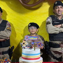 PM realiza sonho de menino de 11 anos em aniversário em MG - PMMG/Reprodução