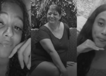 Nathielly Faria, de 16 anos; Ione Ferreira Costa, de 56; e Emanuelly Geovanna, de 14, foram v&iacute;timas do triplo homic&iacute;dio ocorrido em uma padaria em Ribeir&atilde;o das Neves, na Grande BH -  (crédito: Redes Sociais/Reprodu&ccedil;&atilde;o)