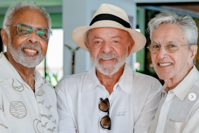 Em Salvador, Lula almoça com Gil e Caetano -  (crédito: Reprodução redes sociais)