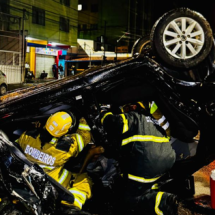 MG: motorista morre ao capotar carro durante chuva nesta segunda (9/2) - Corpo de Bombeiros/Reprodução