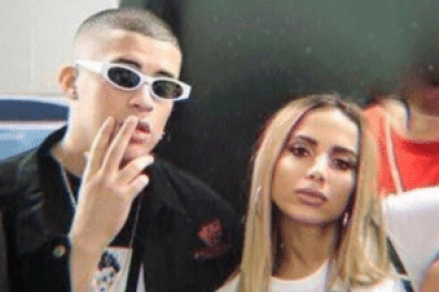 Em um dos primeiros encontros dos artistas, Anitta tirou uma foto com Bad Bunny e disse que ele se parecia com o funkeiro MC Kevinho. -  (crédito: Reprodu&ccedil;&atilde;o)