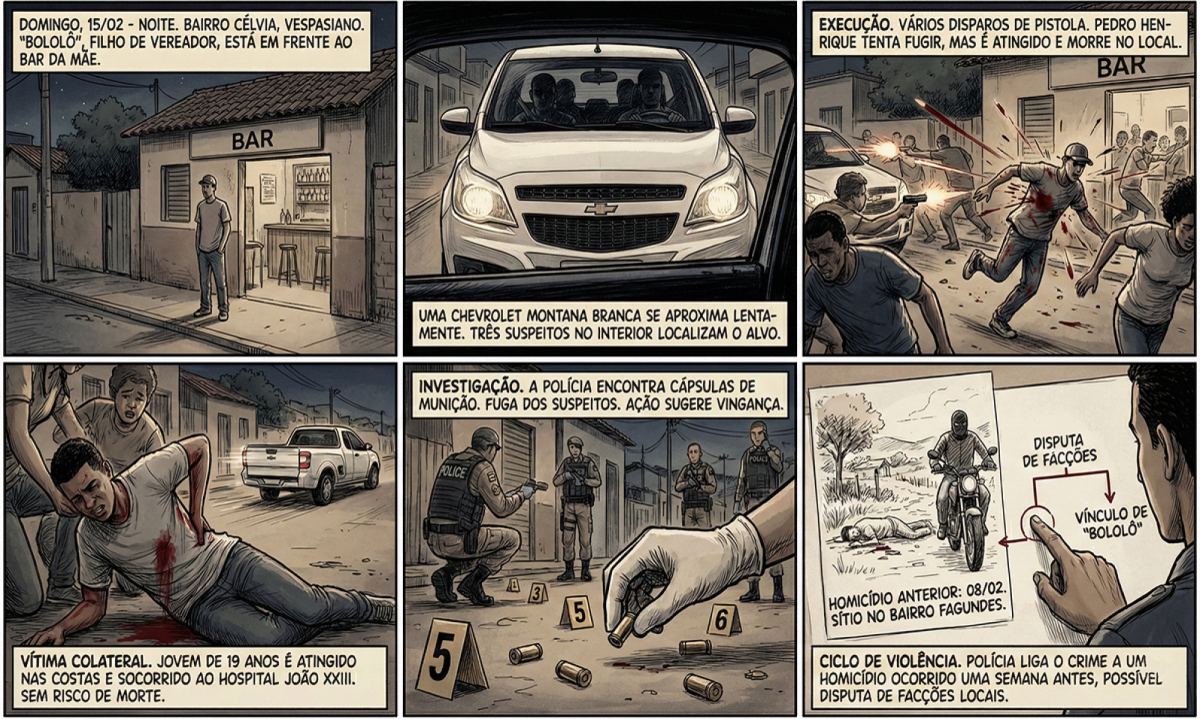 Reconstitui&ccedil;&atilde;o da execu&ccedil;&atilde;o do filho do vereador em Vespasiano, na Grande BH 