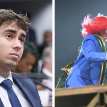 Nikolas critica desfile em homenagem a Lula: 'Se fosse em 2022...' - REDES SOCIAIS/REPRODUÇÃO; RIOTOUR/REPRODUÇÃO