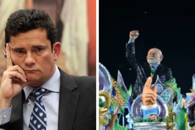 Moro critica desfile pró-Lula na Sapucaí -  (crédito: AGENCIA BRASIL/REPRODUÇÃO; RIOTOUR/REPRODUÇÃO)