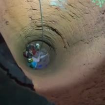 Idosa cai em cisterna de 13 metros e cachorro chama por ajuda em MG - Corpo de Bombeiros/Reprodução