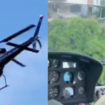 MG: homem que "devia" se assusta com aeronave da PM, foge e é preso - PMMG/Reprodução