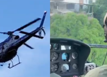 O homem alegou ter corrido da PM porque ficou assustado com a presença da aeronave sobrevoando -  (crédito: PMMG/Reprodução)