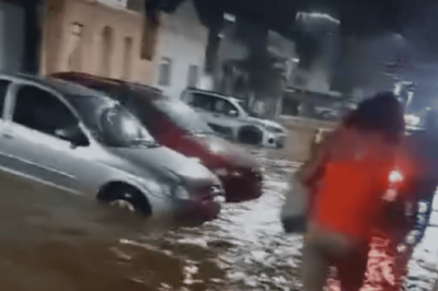 Chuva alaga ruas em Juiz de Fora (MG) -  (crédito: Reprodução/Redes Sociais)