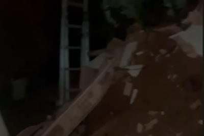 De acordo com dados da prefeitura, em cerca de seis horas choveu 113 milímetros na cidade -  (crédito: Redes Sociais/Reprodução)