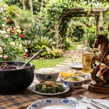 Feijoada sagrada de Ogum: 3ª edição com samba e Axé em Lagoa Santa - Imagem gerada por IA