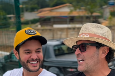 Juninho e seu pai Henrique Maderite, influenciador conhecido como 'Sextou, Bebê' -  (crédito: Redes Sociais)