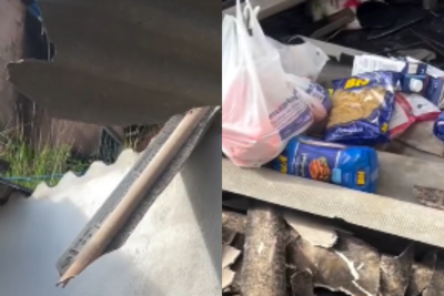 Anderson conta que o telhado desabou durante a forte chuva registrada na noite de quarta-feira (11/3) -  (crédito: Redes Sociais/Reprodução)