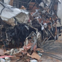 Acidente com três carretas deixa um morto e interdita a BR-262 nesta quarta - Redes Sociais/Reprodução