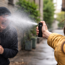 Entenda regras para mulheres usarem spray de pimenta para defesa pessoal - imagem gerada por inteligência artificial/acervo Estado de Minas