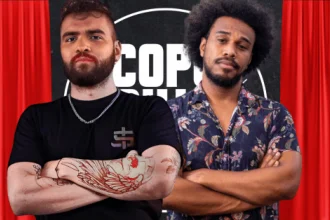 Humoristas Tiago Santineli e Luis Titoin foram parar na delegacia ap&oacute;s espet&aacute;culo em BH -  (crédito: Divulga&ccedil;&atilde;op)