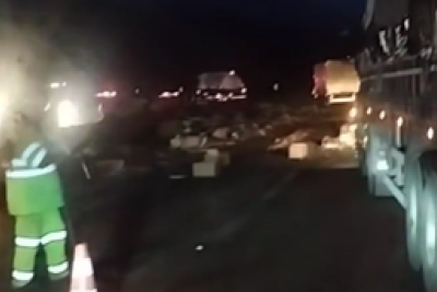 No sentido São Paulo, o congestionamento chega a cerca de 4 quilômetros. -  (crédito: Redes Sociais/Reprodução)