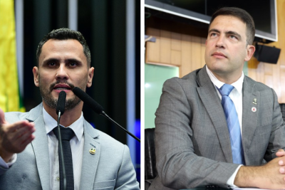 Comentário de Cleitinho em publicação de Caporezzo aquece disputa interna da direita mineira por vaga ao Senado em 2026 -  (crédito: SENADO/REPRODUÇÃO; DIVULGAÇÃO)