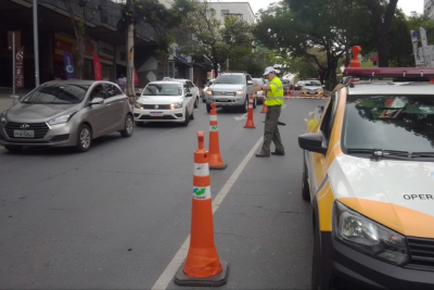 Avenida Amazonas, no Centro de BH, é interditada para obras no feriado da Semana Santa -  (crédito: Divulgação/PBH)