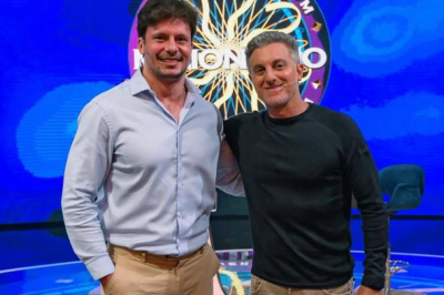 Lu&iacute;s Fernando Roquette participou do quadro 'Quem Quer Ser um Milion&aacute;rio?', deste domingo (5/4) -  (crédito: Redes sociais/Reprodu&ccedil;&atilde;o )