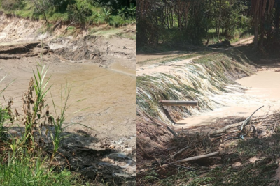 Até o momento, não há registro de vítimas nem risco iminente à população -  (crédito: Corpo de Bombeiros/Reprodução)