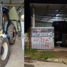 Trator furtado em SP e avaliado em R$ 220 mil é recuperado em MG - PMRv/Reprodução