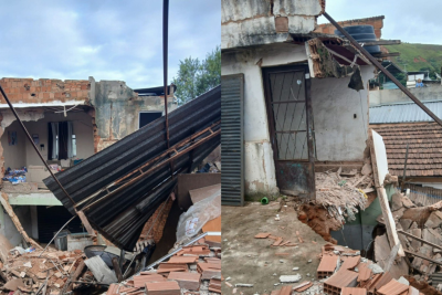 Ao todo, 15 moradores e dois animais de estima&ccedil;&atilde;o foram retirados, sem registro de feridos -  (crédito: Corpo de Bombeiros/Reprodu&ccedil;&atilde;o)