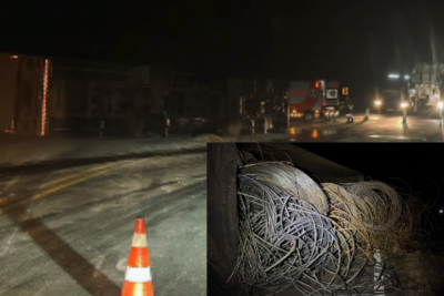 Na manhã desta quinta-feira (16/4), por volta das 5h35, motoristas relataram trânsito parado no sentido da capital mineira -  (crédito: Redes Sociais/Reprodução)