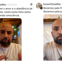 Ex-vereador acusado de homicídio reaparece nas redes com discurso religioso - Lucas Coelho/Redes Sociais/Reprodução