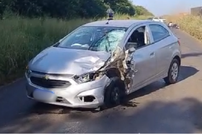 Motociclista bate de frente com carro e morre em Uberl&acirc;ndia -  (crédito: Redes Sociais/Reprodu&ccedil;&atilde;o)