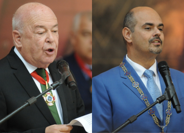 Prefeito Angelo Oswaldo e o governador Mateus Simões marcaram divergência sobre o papel dos militares
 -  (crédito: Alexandre Guzanshe/EM/D.A Press)