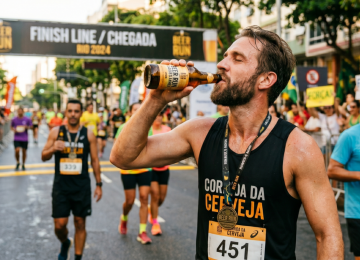 Corrida e cerveja combinam? O movimento Wellness tá aí pra responder -  (crédito: Imagem criada por IA/acervo Estado de Minas)